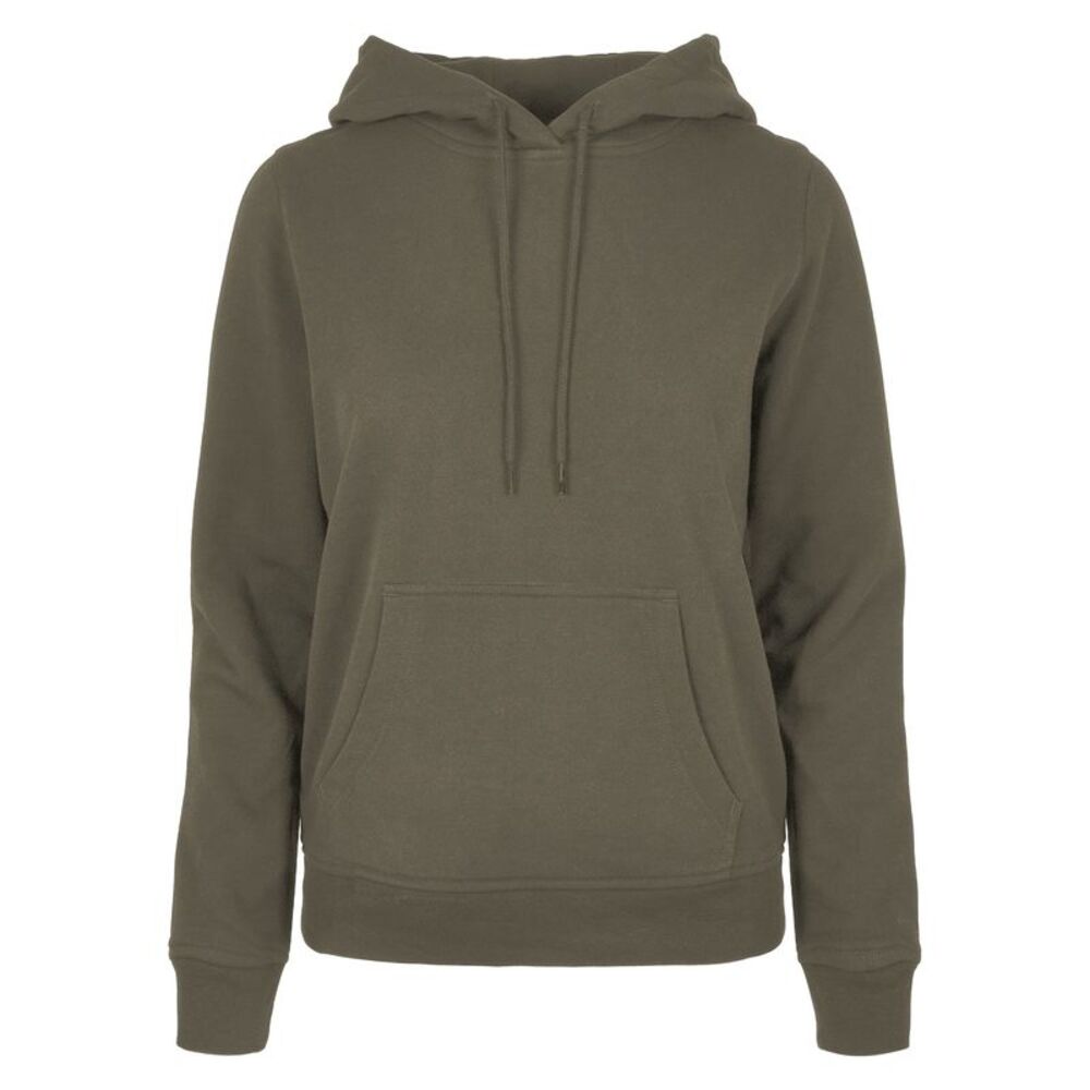 Build Your Brand Womens/Ladies Basic Hoodie / Olive